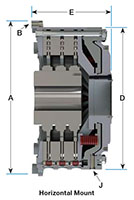 Horizontal Mount Mining Brake